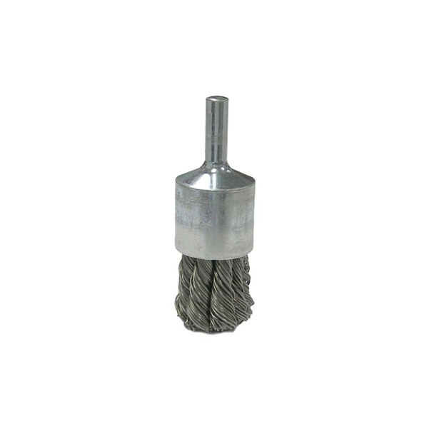 Stem Mounted Knot Wire End Brushes, 3/4 in x 0.014 in Pack of 10