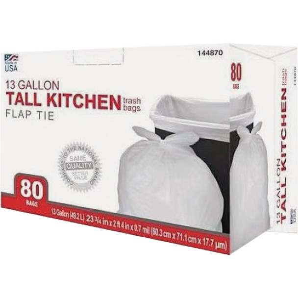 Berry 13 Gal. White Tall Kitchen Trash Bags (80-Count) 1942879