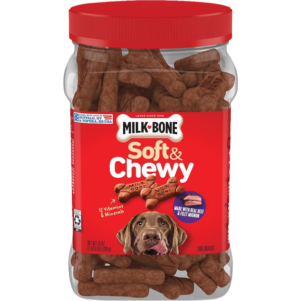 Milk-Bone Soft & Chewy 25 Oz. Beef & Filet Mignon Dog Treat 799758
