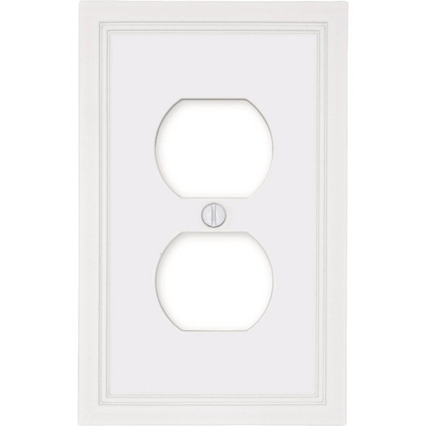 Amerelle Fairbanks 1-Gang White Insulated Bamboo Wall Plate 615D-W