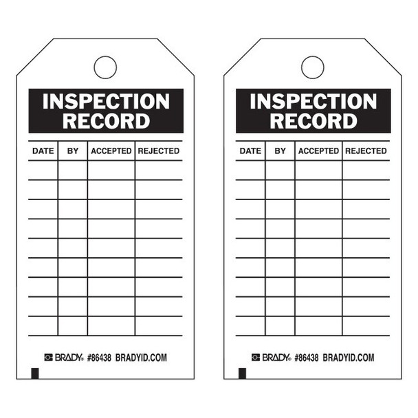 Brady® Inspection Record Tags