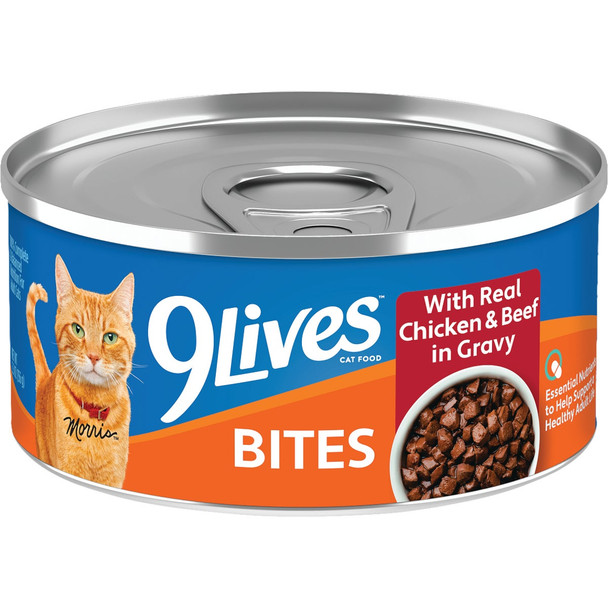 9 Lives 5.5 Oz. Tender Slices with Real Beef Canned Cat Food 47896