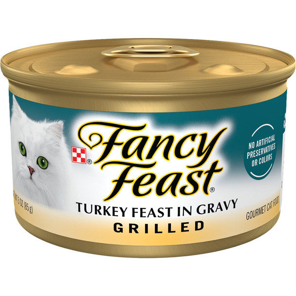 Purina Fancy Feast 3 Oz. Grilled Turkey Cat Food 4061