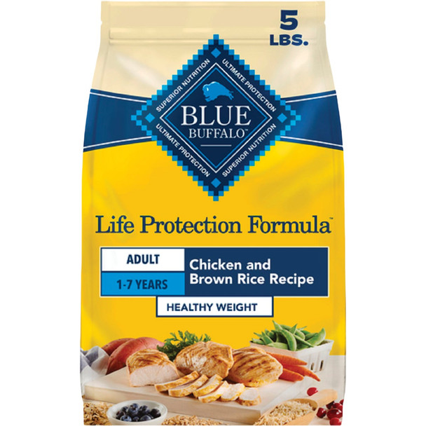Blue Buffalo 5# Ck/Rc Whlgrn Dogfood 597121
