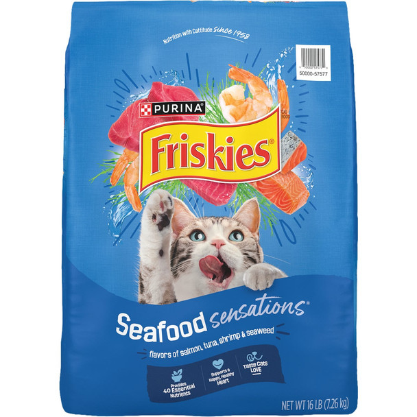 Purina Friskies 16 Lb. Seafood Sensations Dry Cat Food 57577
