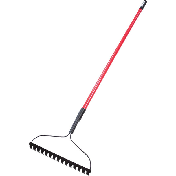 Bully Tools 16 In. Bow Rake with 58 In. Fiberglass Handle 92309