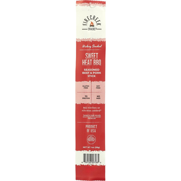 FireCreek 1 Oz. Sweet Heat BBQ Meat Stick SHBB-20 Pack of 20