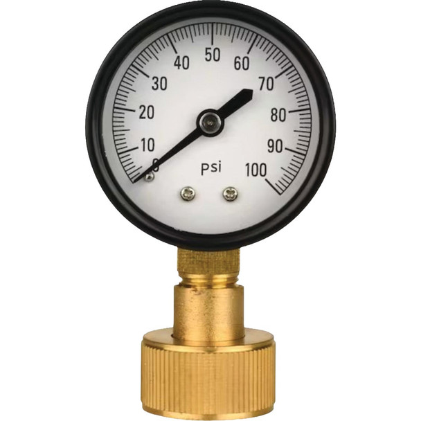 EcoFlo Water Source 100 PSI Water Pressure Test Gauge WSPGH100