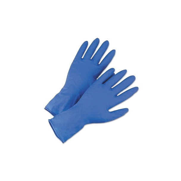 2550 High Risk Examination Grade Latex Gloves, Powder-Free, 14 mil, X-Large, Blue