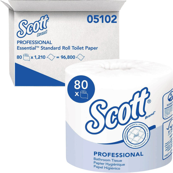 Scott Professional 1-Ply Standard Roll Toilet Paper (80 Rolls) 05102