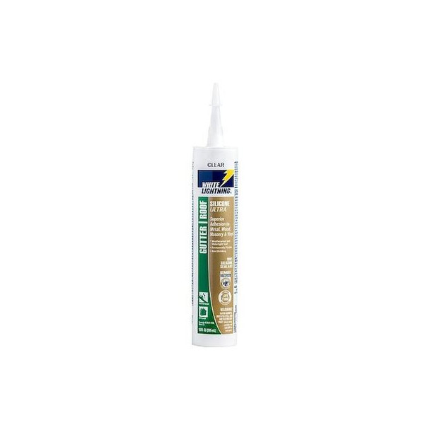 White Lightning Silicone Gutter and Roof Seal, Clear W43101010