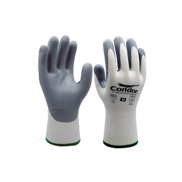Knit General Purpose Gloves, Nitrile, Foam, Palm, 3 Abrasion Level, 1 PR