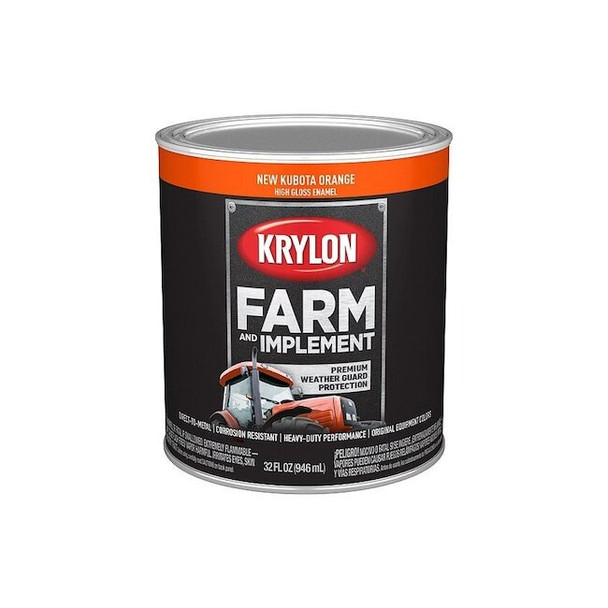 Krylon Acrylic Coating, High Gloss, New Kubota Orange K02043008