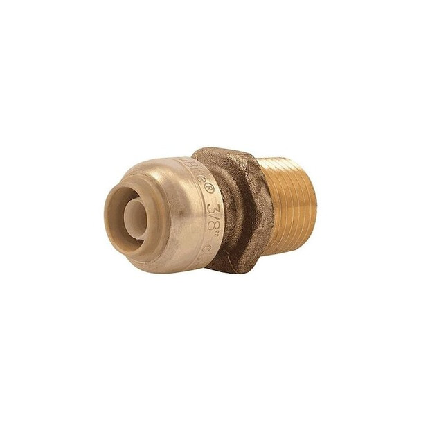 Sharkbite Strt,Brass,Push-Fit3/8in,MNPT1/2in U118LFA