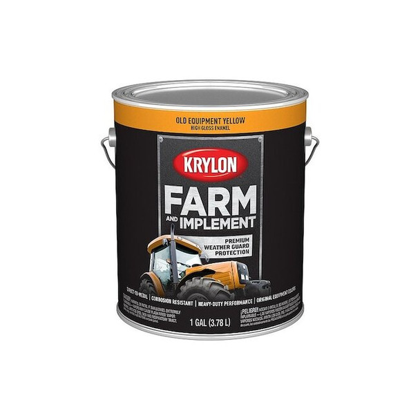 Krylon Acrylic Coating, High Gloss, Old Equipment Yellow K01985008