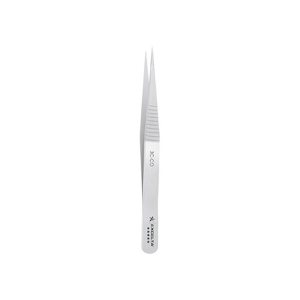 Excelta Tweezers,Cobalt,4 1/4" L,Straight,Point 3C-CO Pack of 6