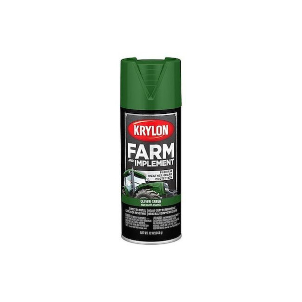 Krylon Spray Paint, Oliver Green, High-Gloss, Solvent, 12 oz K01943008