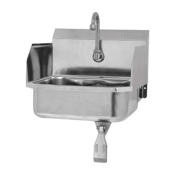 Sani-Lav Hand Sink,15-1/4 in. W,Double Knee Pedal 607L-0.5
