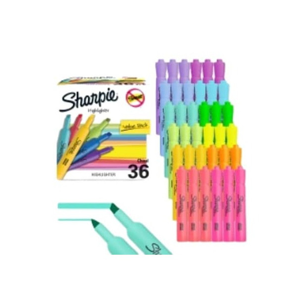 Sharpie Highligthers,Assorted Fluorescent,36/Pack 2157487 Pack of 6