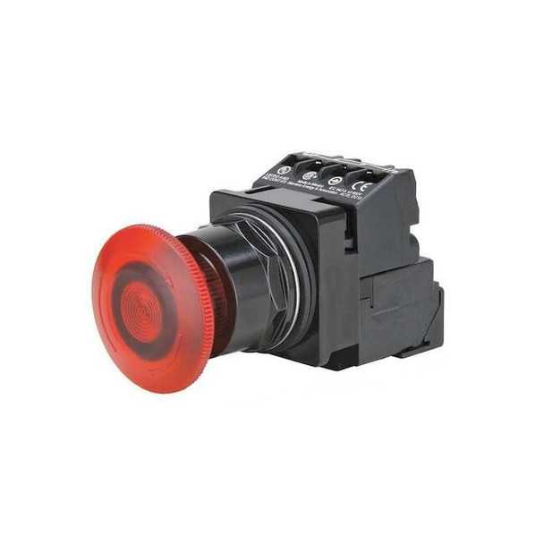 Siemens Push Button Operator, 30 mm, 1NO/1NC, Red 52BR8DRA