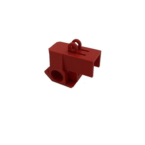 Zing Ball Valve Lockout,Red,Plastic 7821