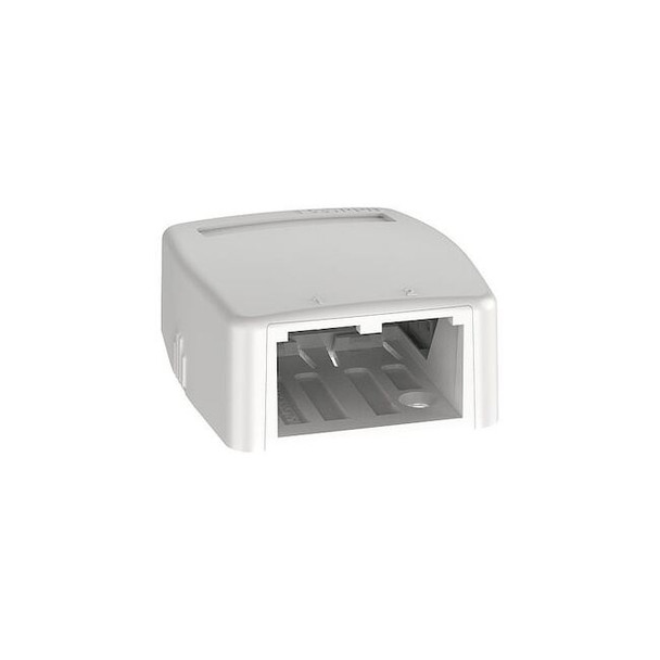 Panduit Surface Mount Box,0.875 in,White CBXQ2WH-A