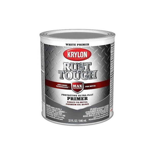 Krylon Primer,Rust Preventative,White,Brush K09718008