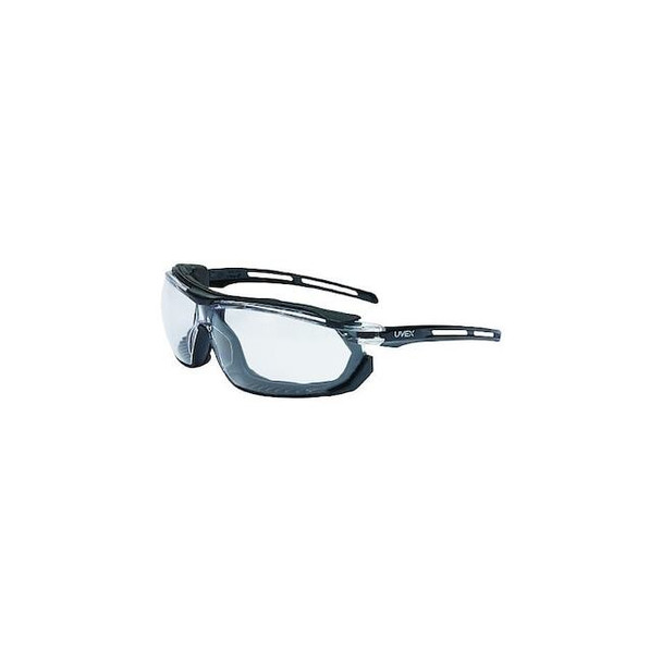 Uvex Safety Glasses, Anti-Fog, Clear Lens, Black Frame, Frameless S4040Plus