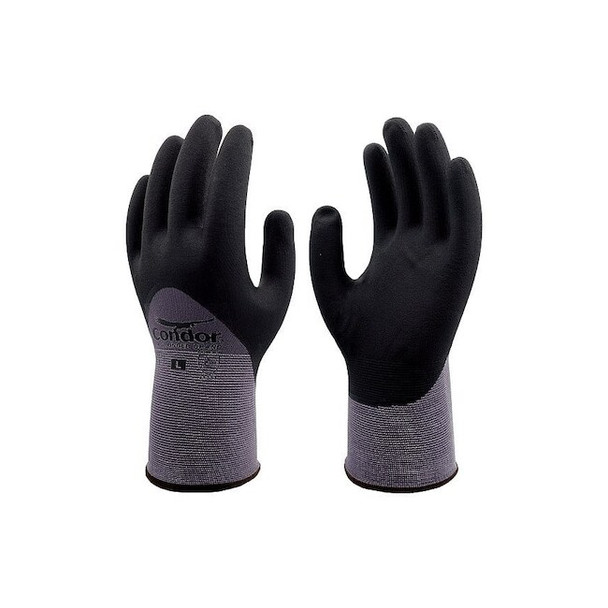 Knit General Purpose Gloves, Nitrile, Micro Foam, 3/4, 3 Abrasion Level, 12 PK
