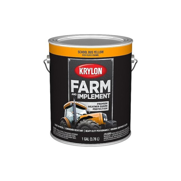 Krylon Acrylic Coating, High Gloss, School Bus Yellow K01976008