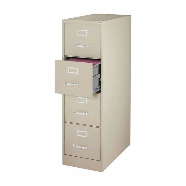 Hirsh 15" W 4 Drawer Vertical File Cabinet, Putty,  Letter 16698