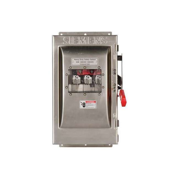 Siemens Fusible, Safety Switch, Heavy Duty, 600 V, 3PST HF362SW