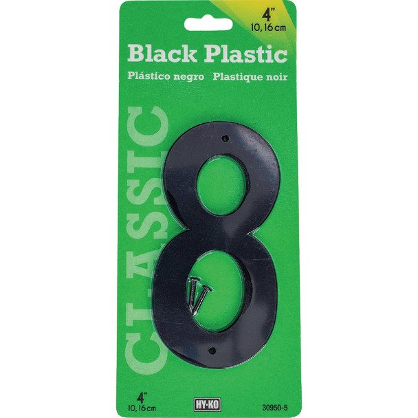 Hy-Ko 4 In. Black Plastic Number 8 (5-Pack) A31408