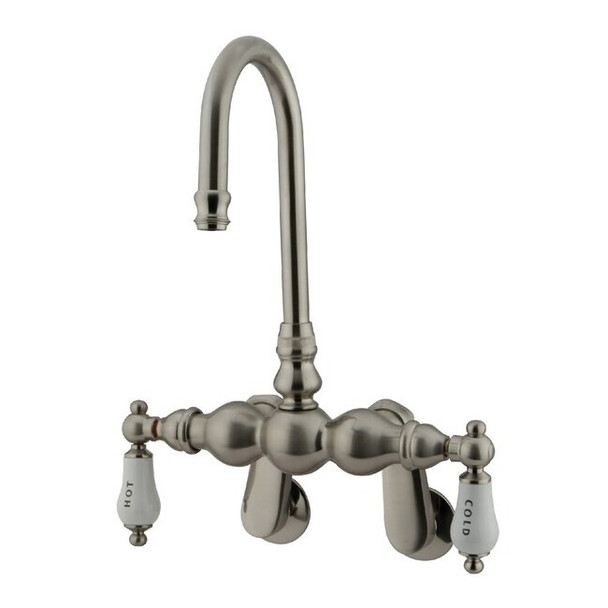 Wall-Mount Clawfoot Tub Faucet, Brushed Nickel, Tub Wall Mount