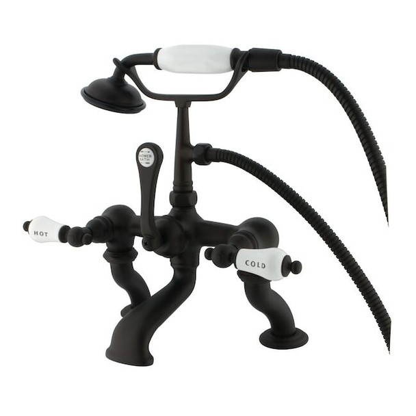 Deck-Mount Clawfoot Tub Faucet, Oil Rubbed Bronze, Deck Mount