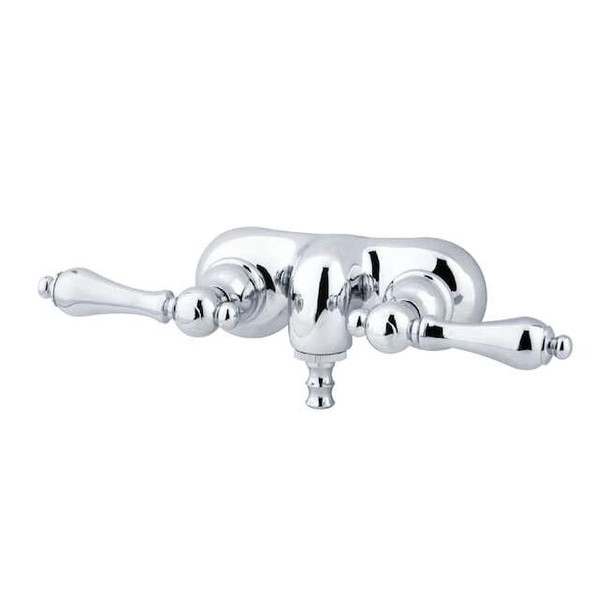 Wall-Mount Clawfoot Tub Faucet, Polished Chrome, Tub Wall Mount