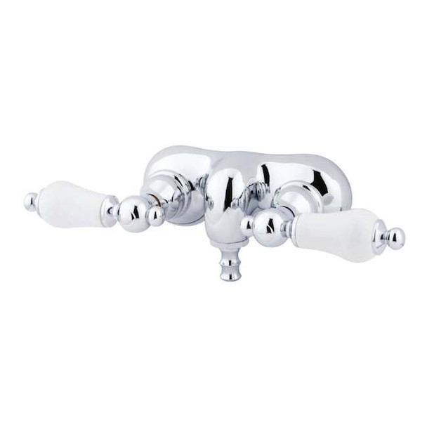 Wall-Mount Clawfoot Tub Faucet, Polished Chrome, Tub Wall Mount