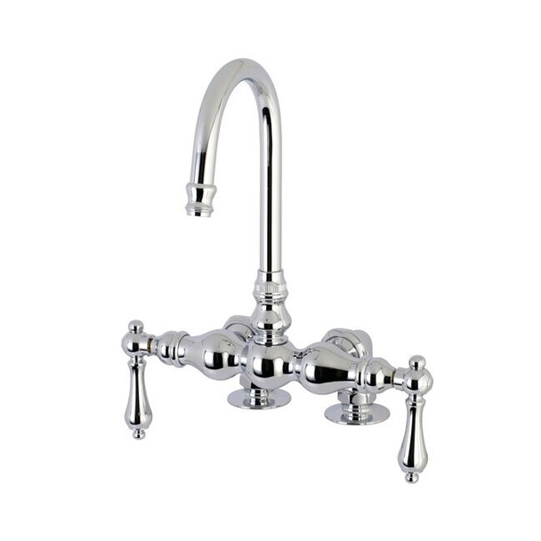 Deck-Mount Clawfoot Tub Faucet, Polished Chrome, Deck Mount