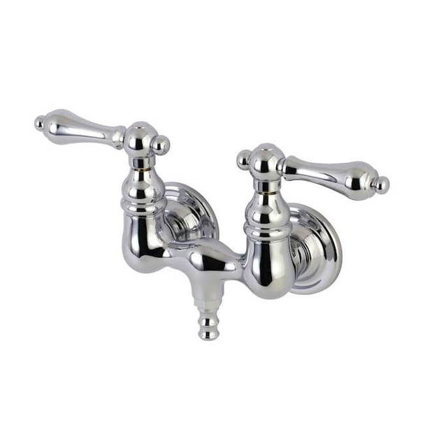 Wall-Mount Clawfoot Tub Faucet, Polished Chrome, Tub Wall Mount