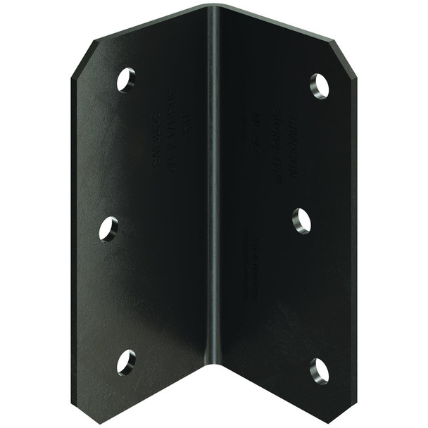 Simpson Strong-Tie Outdoor Accents ZMAX 2 In. x 4 In. 12 ga Black Medium L Angle