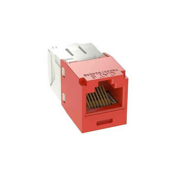 Panduit Jack Module,18.29 mm H,Red CJ688TGRD