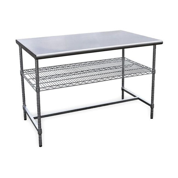 Manufacturer Varies WorkTable,Silver,SS,60inD,30inW 4UEN1