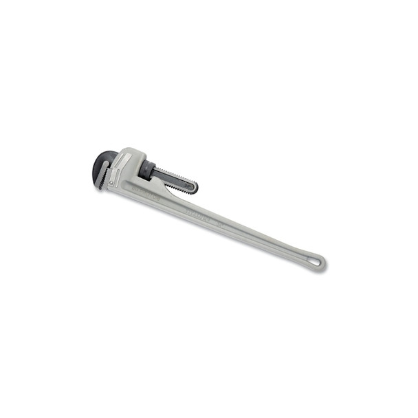 Aluminum Pipe Wrench, 90° Head Angle, Forged Steel Jaw, 36 in