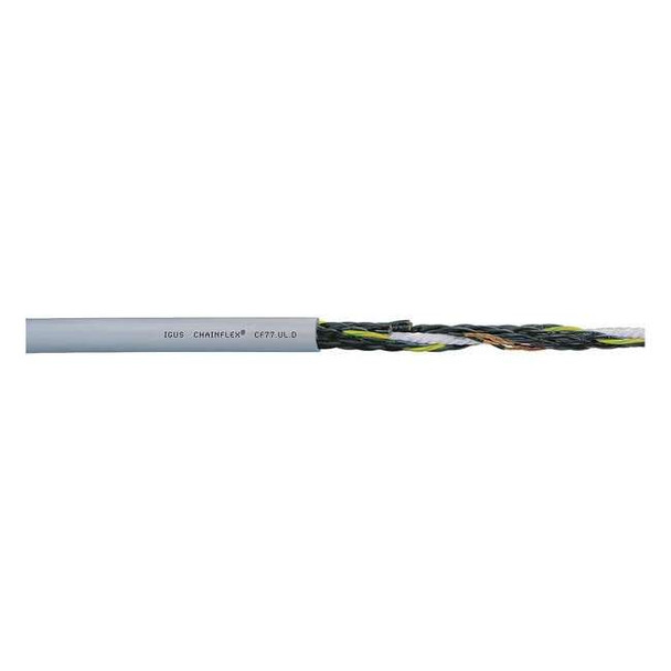 Control Cable, 16 AWG, 3 C, Gray, PUR, 1,000 V, 100 ft