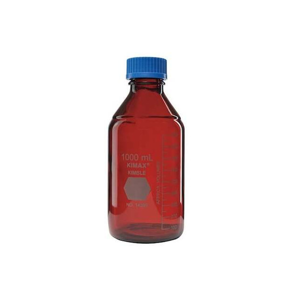 Kimble Chase Media Bottle,Borosilicate Glass,225 mm H 14399-1000