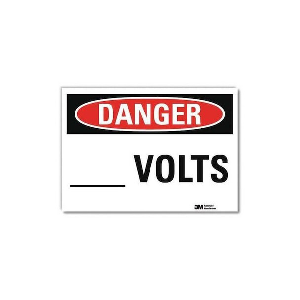 Lyle Danger Sign,Self-Adhesv Mount,7inWx5inH, U3-1060-RD_7X5 U3-1060-RD_7X5