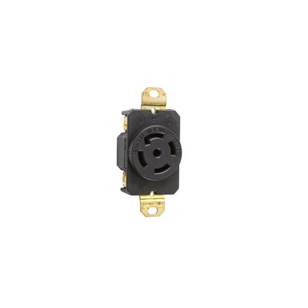 Legrand LockingRcptcle,30A,10hp,277/480VAC,Blk L2230R