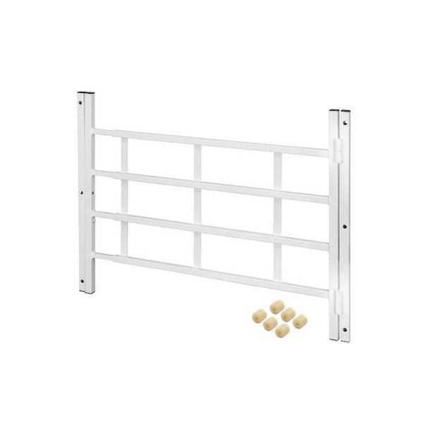 21 in., White Painted Carbon Steel, Hinged 4-Bar Window Grill (Single Pack)