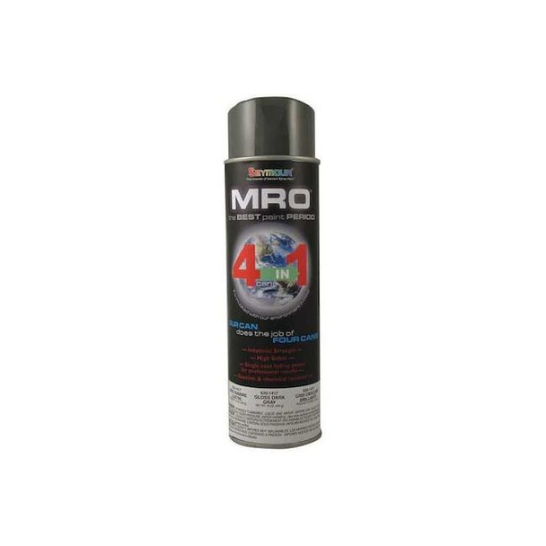 Spray Paint,Dk Gray, Dark Gray, Gloss, Solvent, 16 oz Pack of 6