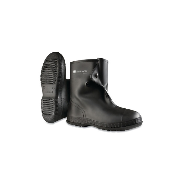 Overshoes, Medium, 10 in, PVC, Black